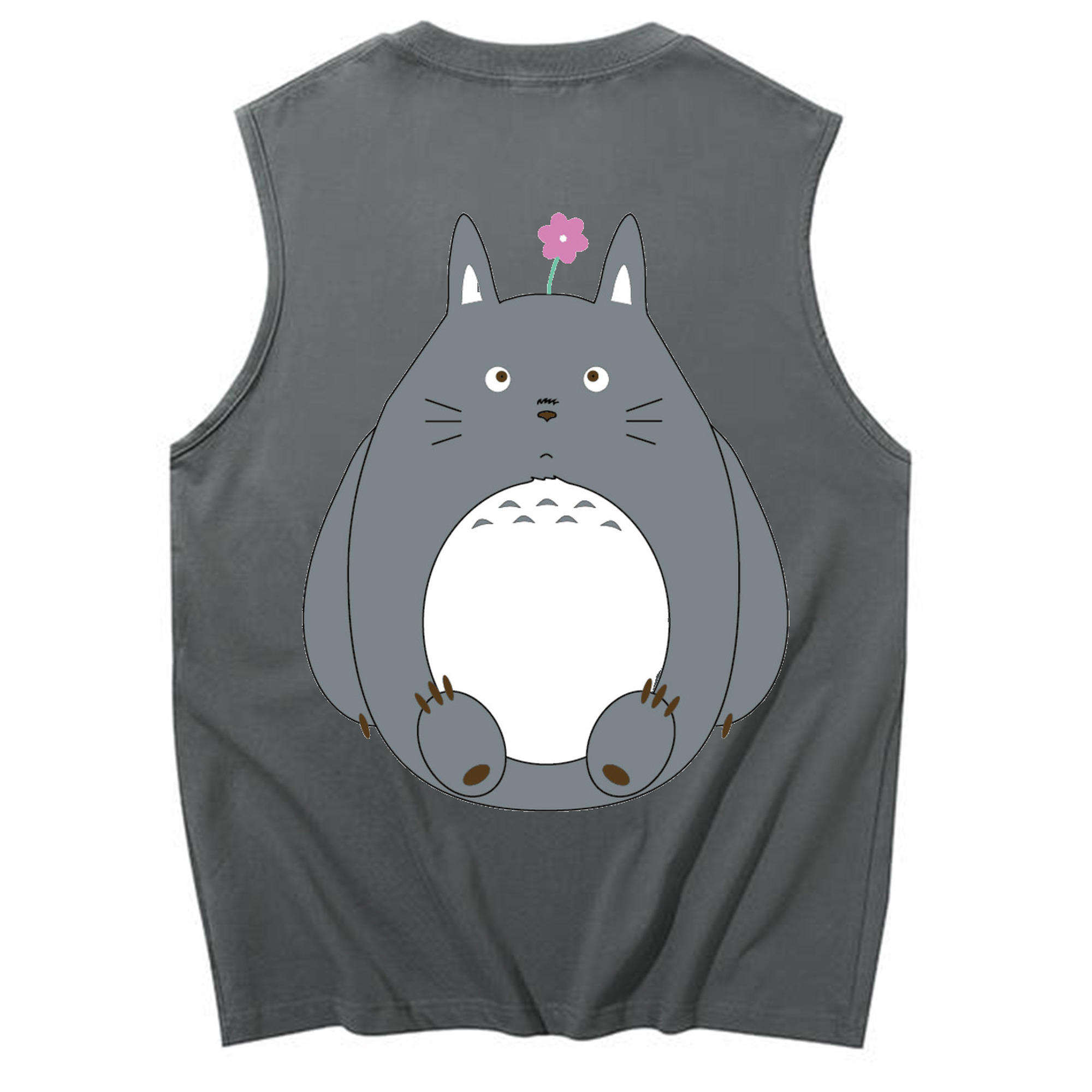 （画像用） となりのトトロ 草壁メイ 草壁サツキ My Neighbor Totoro Satsuki Kusakabe Mei Kusakabe コットン100％タンクトップ（背面プリント）